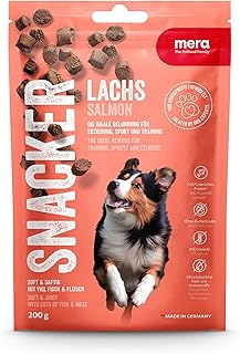 MERA Snacker Salmon (1 x 200 g), Grain-Free, Soft Dog Treats for Training or Snack, Hearty Meaty Treats for All Dogs product image