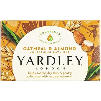 Yardley 7838-2 Yardley London Oatmeal and Almond Naturally Moisturizing Bath Bar, 4.0 oz. Pack of 2