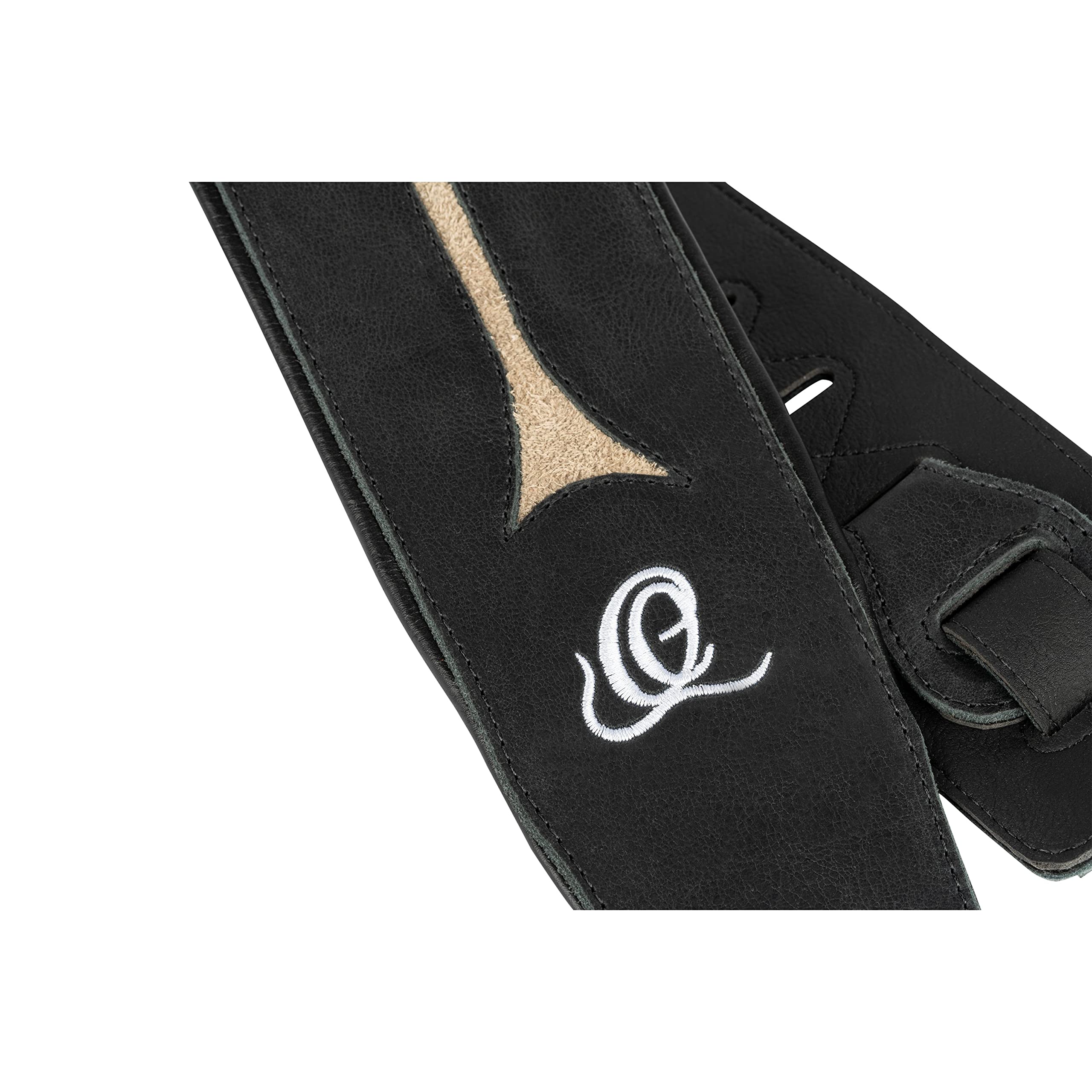 Ortega Guitars Klasyczny skórzany pasek do gitary basowej 3 1/2 cala (OSBS-2)