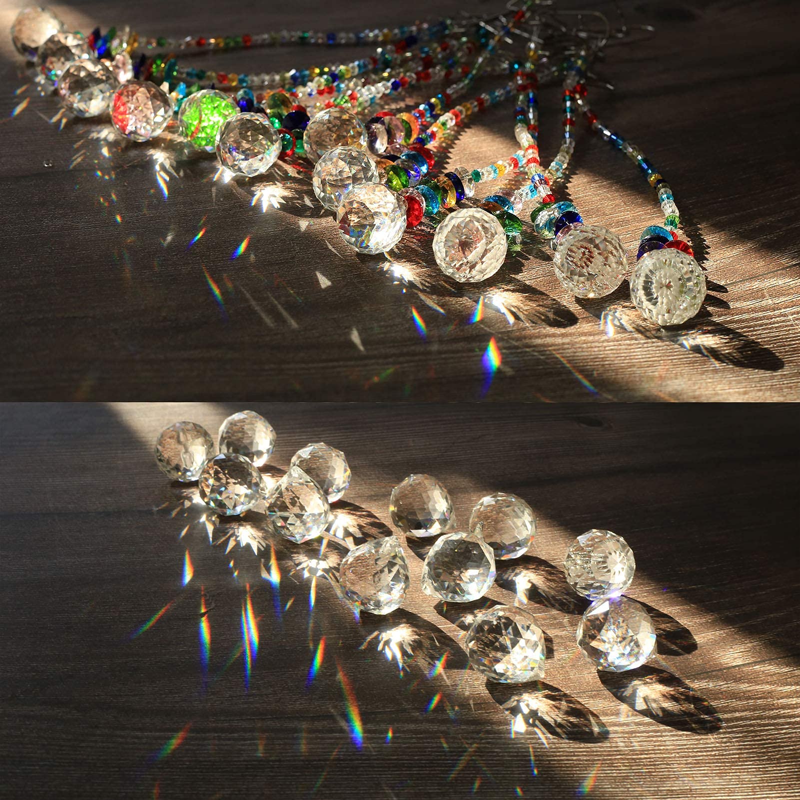 Flzs Lot De 3 Coloré Papillon Cristal Pendentif En Cristal Attrape-soleil D'éclairage Pour Crystal Prism Lustre Supplémentaire Jolie Décoration De Mariage