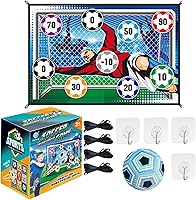 Vista 1 de Juego de fútbol electrónico de puntuación para niños, interior y exterior, patio, juegos de portería, juego de pelota de fútbol con bolas, objetivo