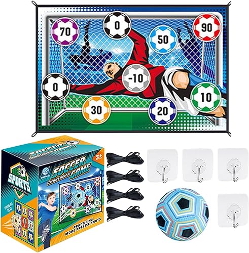 Juego de fútbol electrónico de puntuación para niños, interior y exterior, patio, juegos de portería, juego de pelota de fútbol con bolas, objetivo
