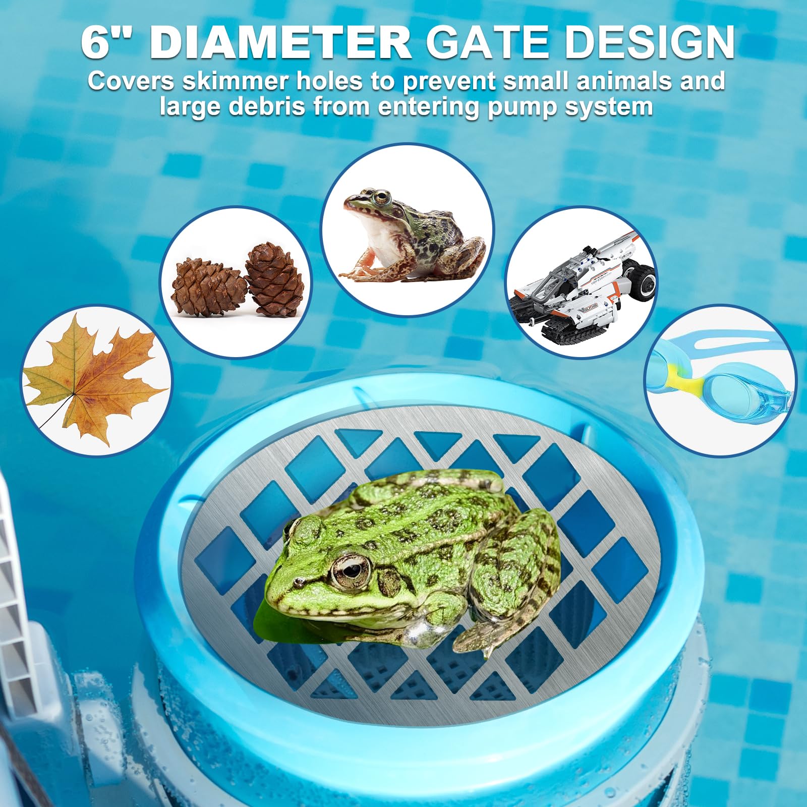 Skimmer Basket Grate, Stainless Steel Basket Grate Keeps