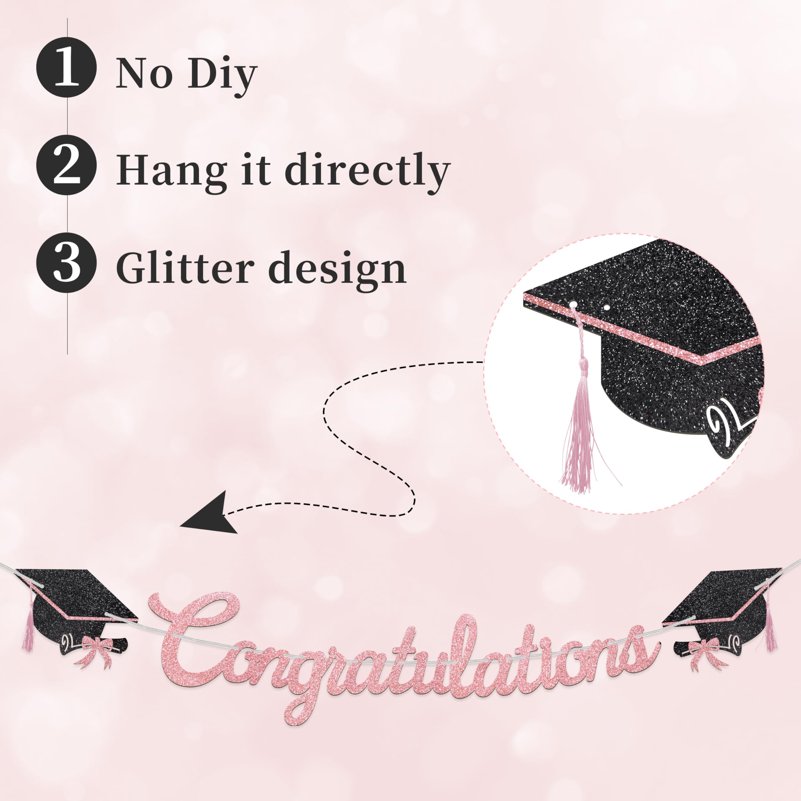 Graduation Banner 2026, Graduation Decoration Congratulations Garland Class of 2026 - Image 3