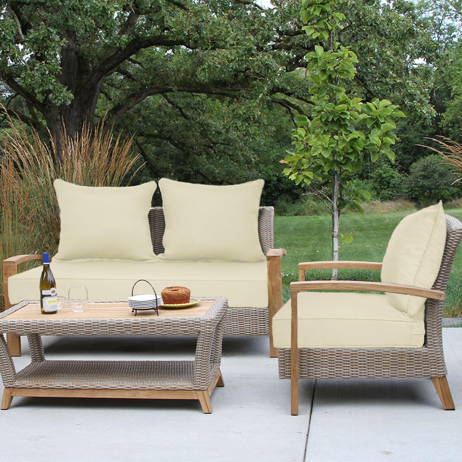 Outdoor Chair Cushions Set Of Bellefurn Outdoor Deep Seat