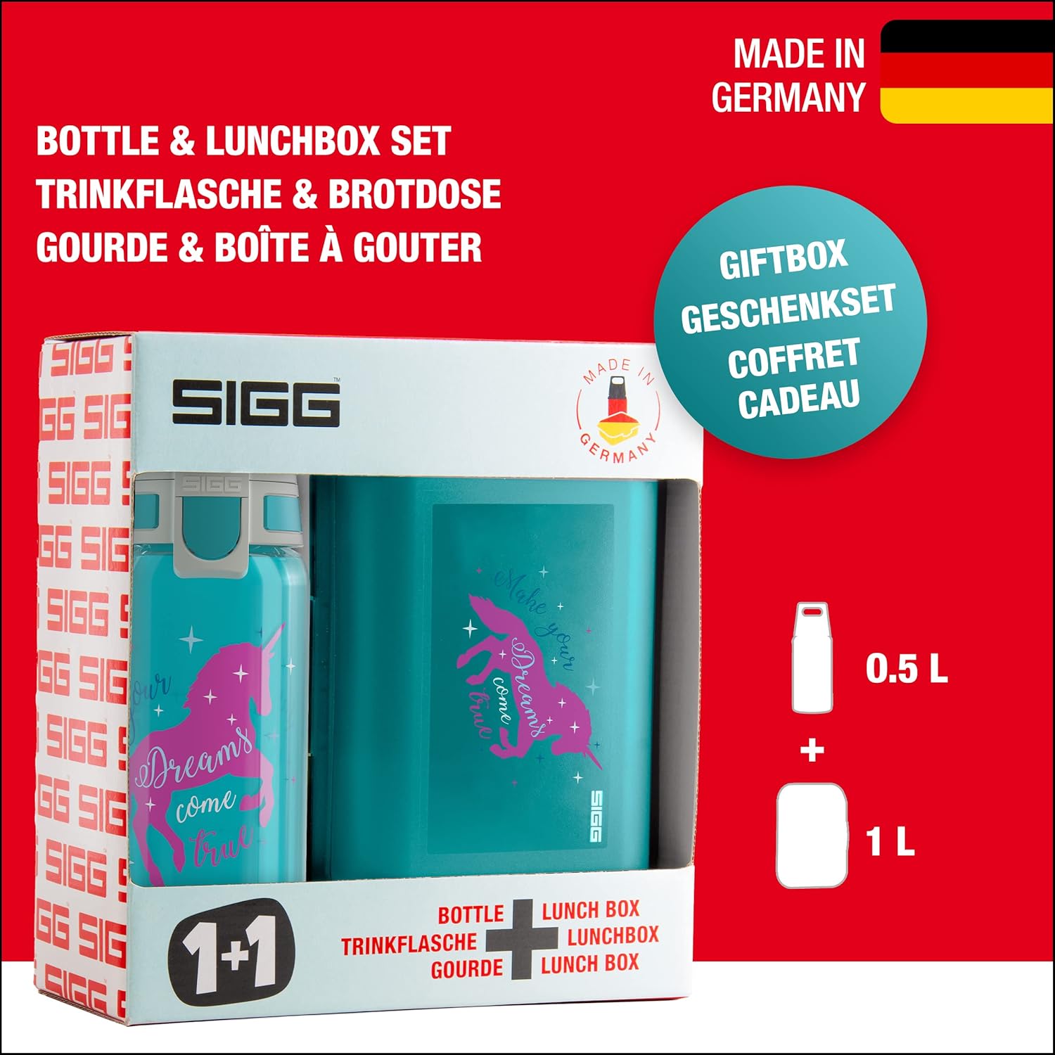 Sigg - Kids Lunch Box VIVA - Made in Germany - Dishwasher Safe - Food Containers for School, Daycare - Gifts Boys, Girls
