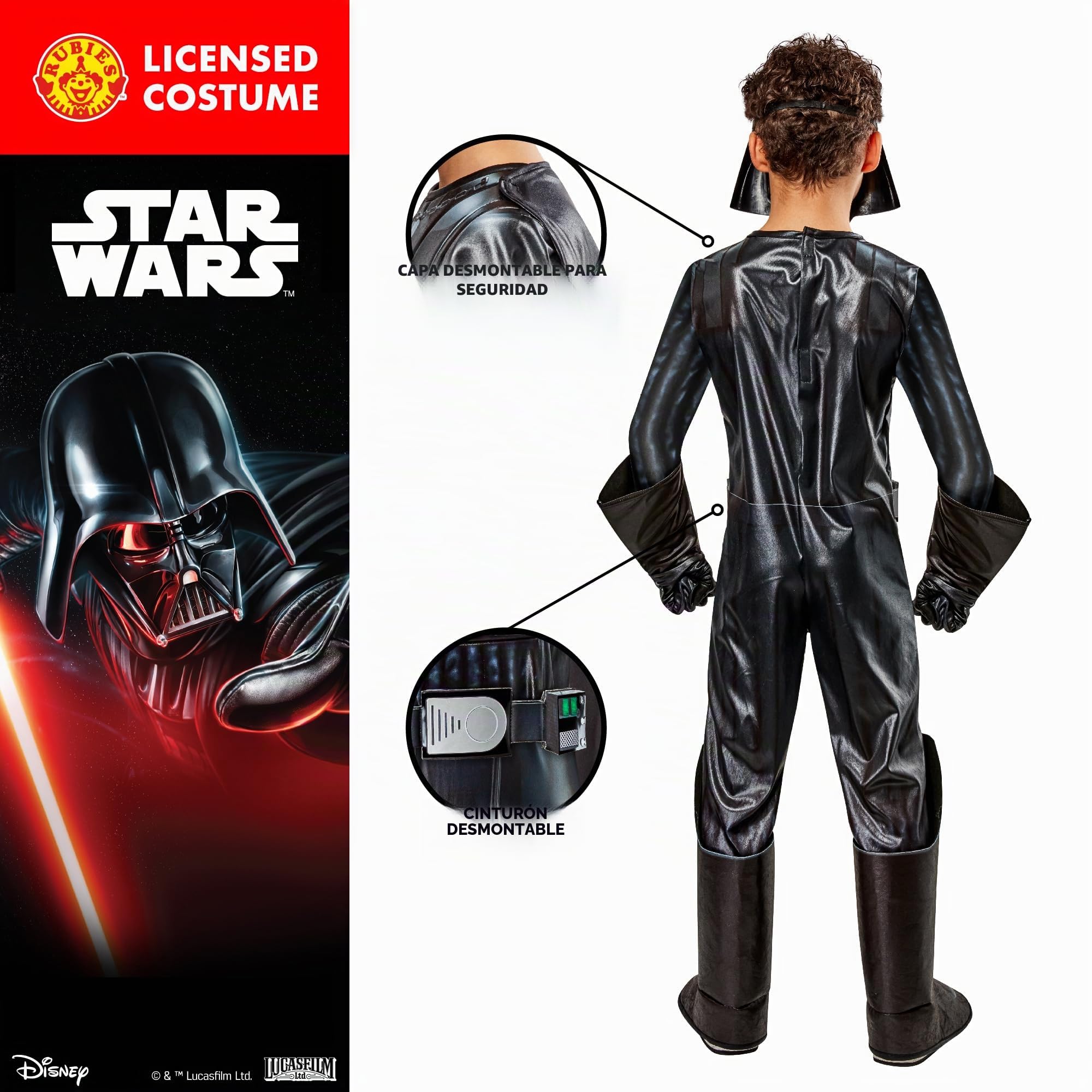 Rubie's Official Darth Vader Premium Child Costume, Kids Superhero Fancy Dress