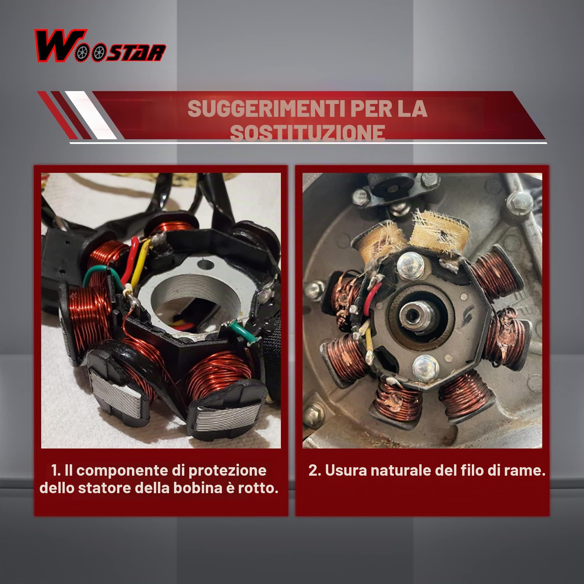 WOOSTAR 18 Bobina 3 Fili Statore Magneto Sostituzione per Triumph Speed Triple Sprint GT ST Tiger 1050 Daytona 955i OEM T1300111 T1300509 T1300510