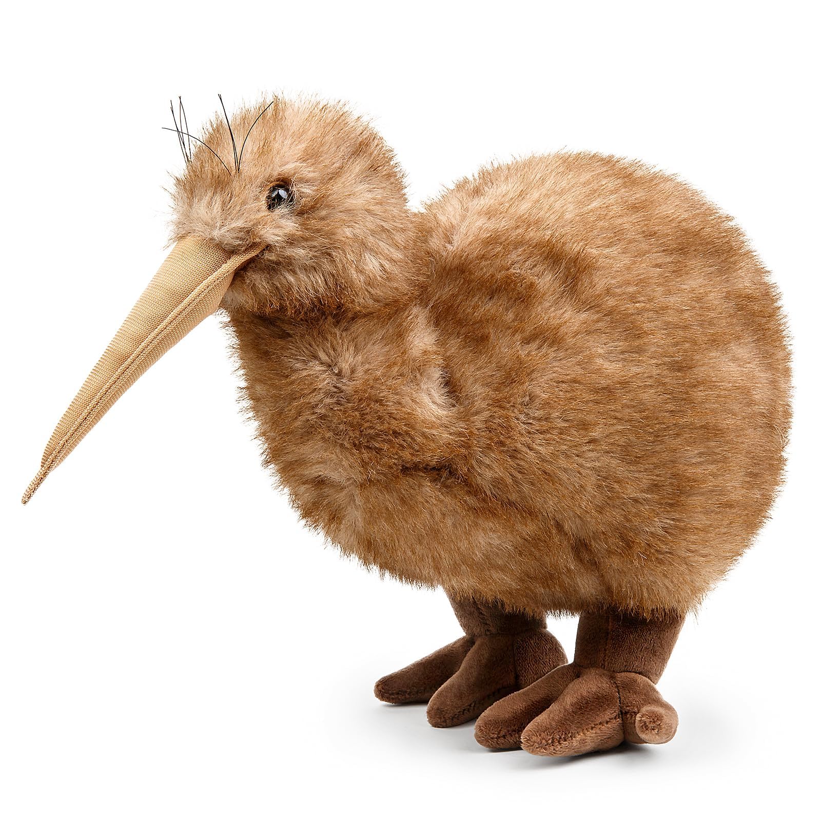 Tiny Heart Kiwi Bird Stuffed Plush Realistic Kiwi Bird Plush Toy Lovely Animal Cute Soft Gifts Kiwi Bird for Kids Boys and Girls Bedtime Companion Plushie Collection Interactive Play brown 45cm/17”
