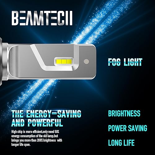 Miniatura 10 de BEAMTECH Bombilla H4, bombilla antiniebla 9003, 16000 lm, 70 W, 6500 K, 1.181 in, base disipadora de calor, chips CSP, tamaño pequeño, halógeno,