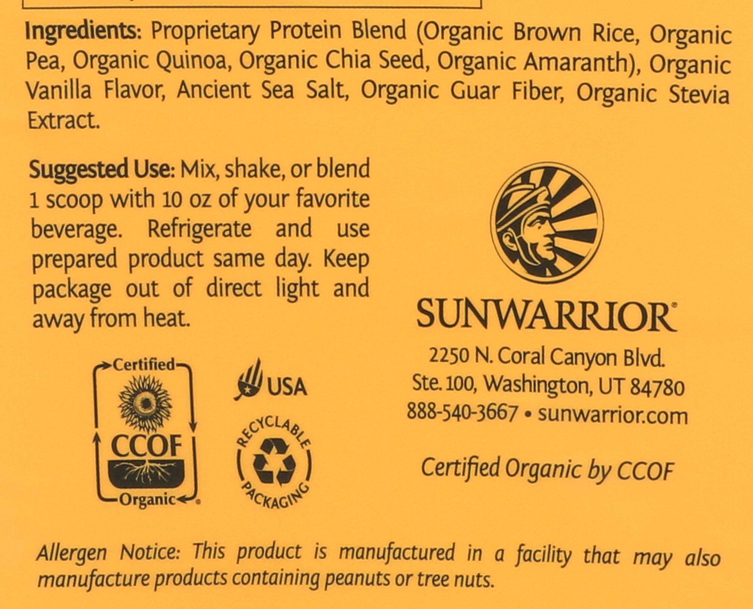 Sunwarrior Classic Plus Vanille, Organic, 750 g