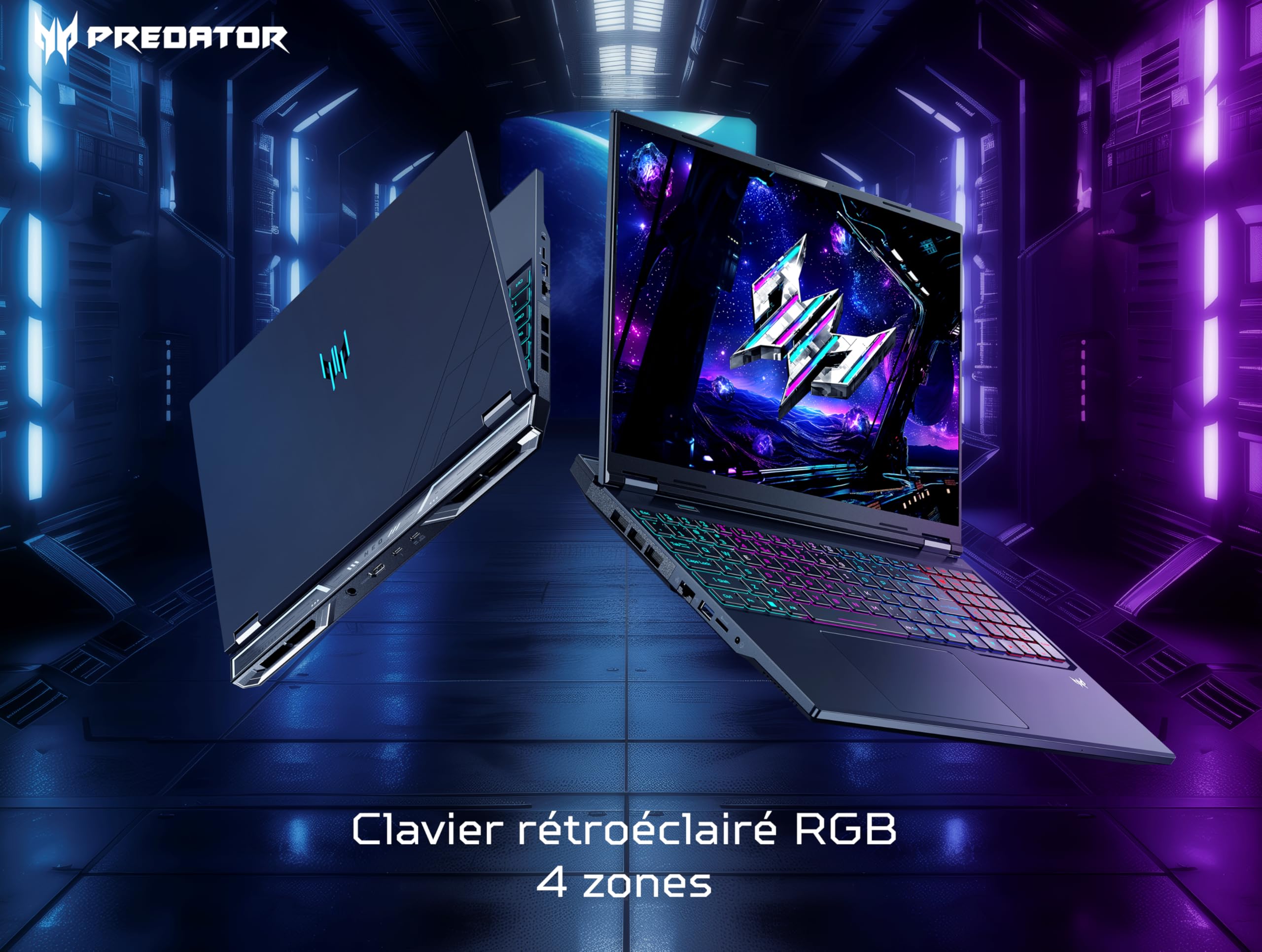 acer Predator Helios Neo 16 AI I PC Portable Gaming 16" I NVIDIA GeForce RTX 5070 Ti I Intel Core Ultra 9 275HX I 32Go RAM DDR5 I 1To SSD I Windows 11 I Noir I Clavier FR AZERTY I PHN16-73-97E2