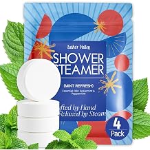 Shower Steamers Aromatherapy & Sport, 100% Natural Essential Oils, 4 Pack