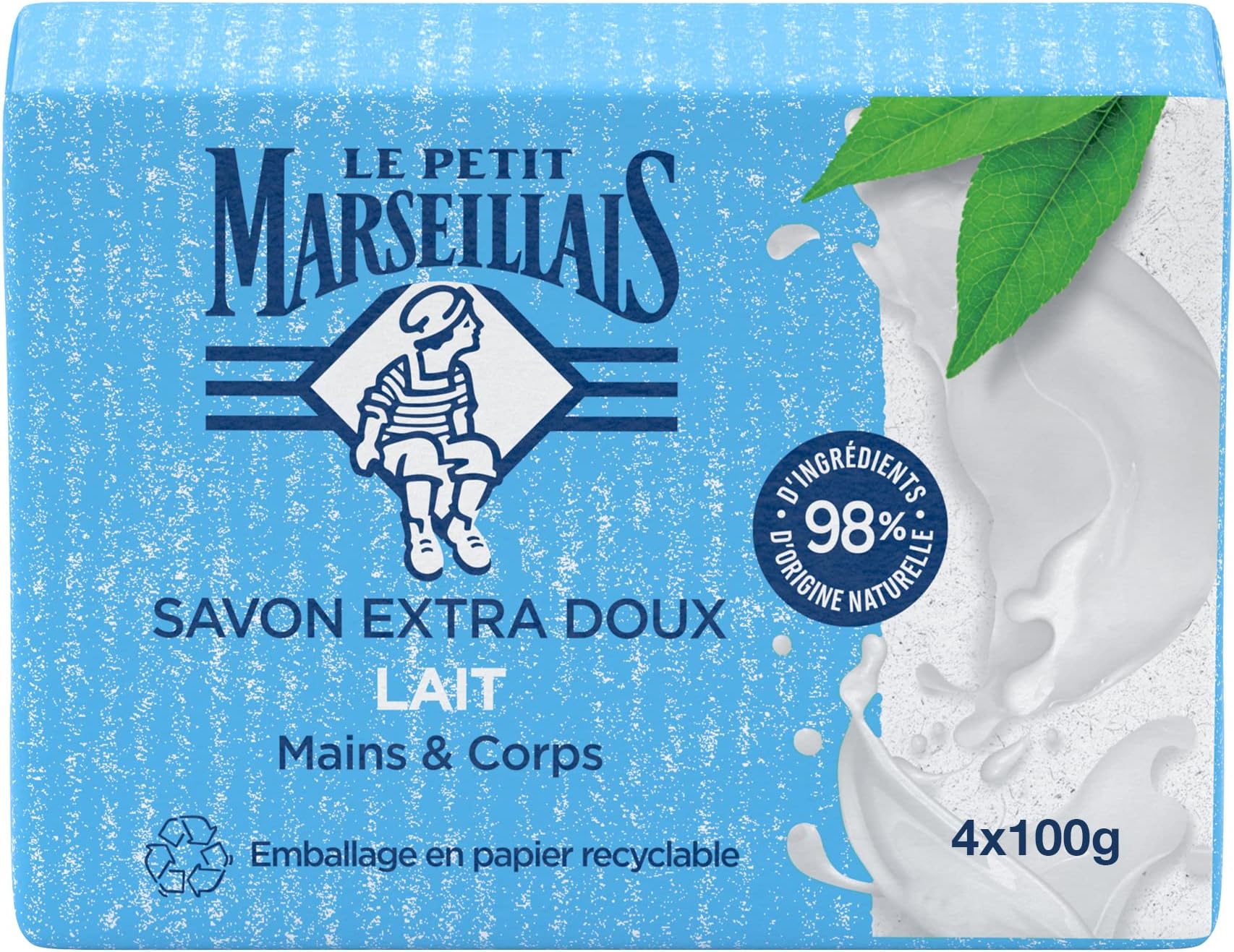 Amazon.com : Le Petit Marseillais Savon Kraft Lait 200g Milk Soap