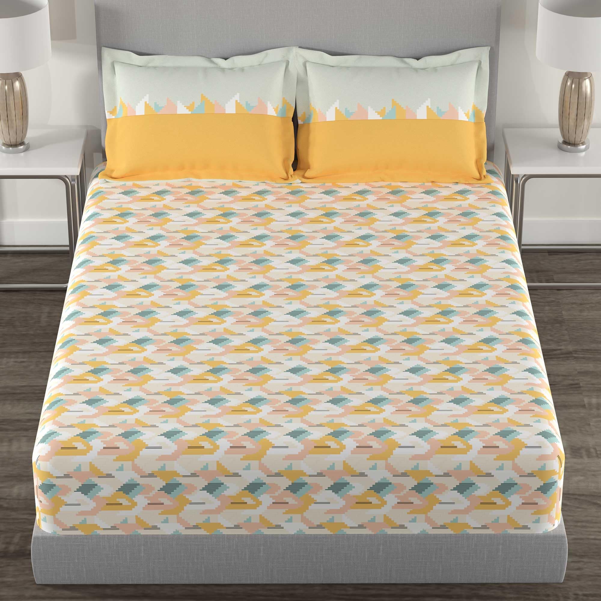 See full amazon price history chart for Trident bedsheet Set - Home, 100% Cotton, Bedsheet for Single Bed (1 Single Size Bedsheet with 2 Pillow Covers) Superior Softness, 144 Thread Count - Dune Yellow Trident bedsheet Set - Home, 100% Cotton, Bedsheet for Single Bed (1 Single Size Bedsheet with 2 Pillow Covers) Superior Softness, 144 Thread Count - Dune Yellow (B0CZJMB6M8) Amazon Price History, Amazon Price Tracker