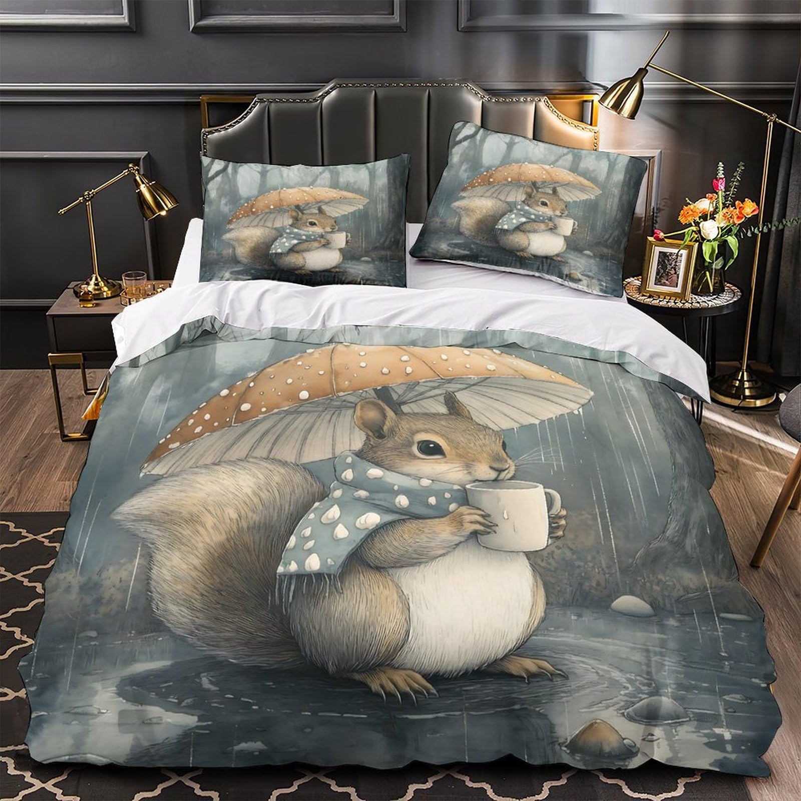 Parure de lit paresseux microfibre résistante confortable