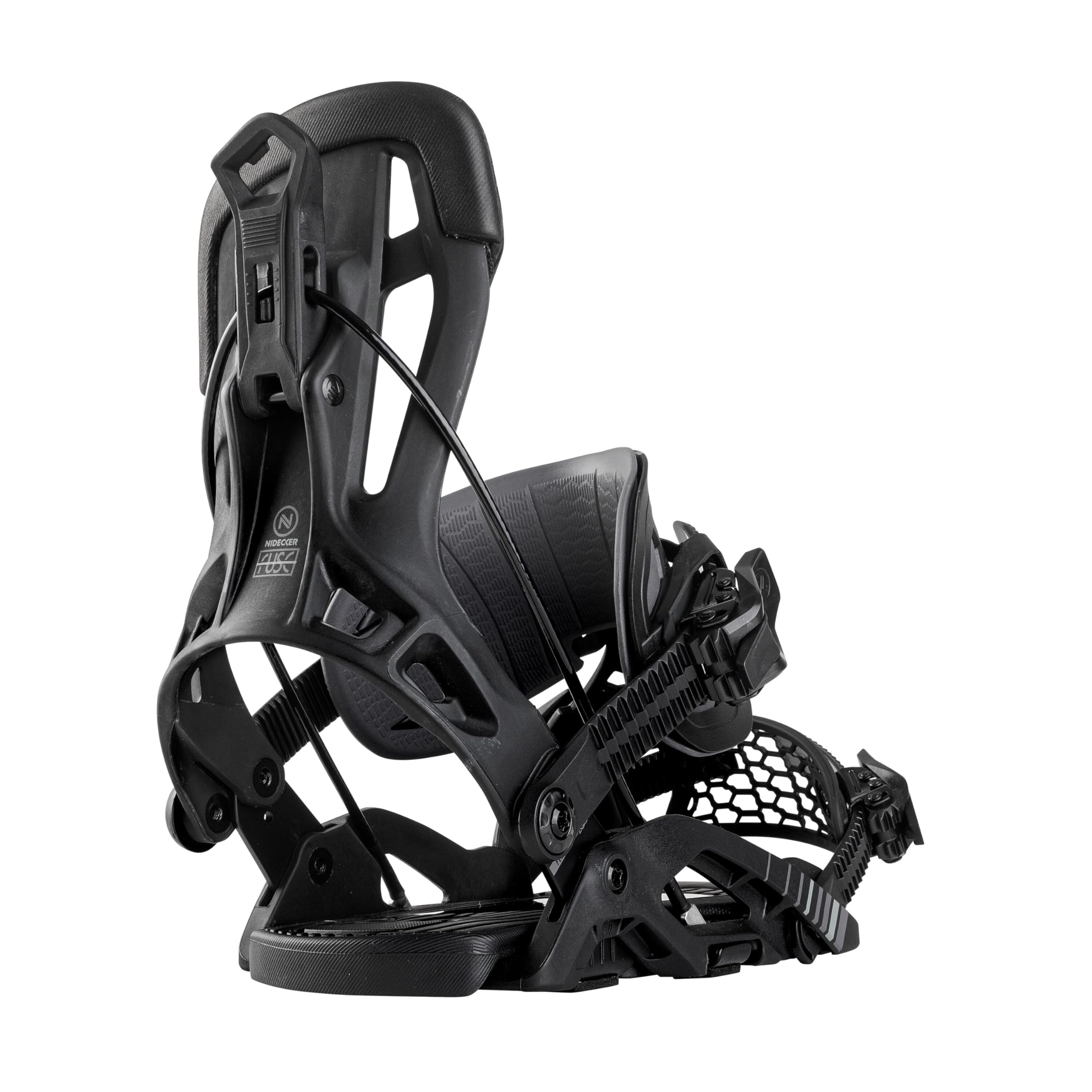 Nidecker Flow Fuse Hybrid Snowboard Bindung Dual-Entry System mit Hybrid-Strap & glasfaserverstärkter Nylonbasis