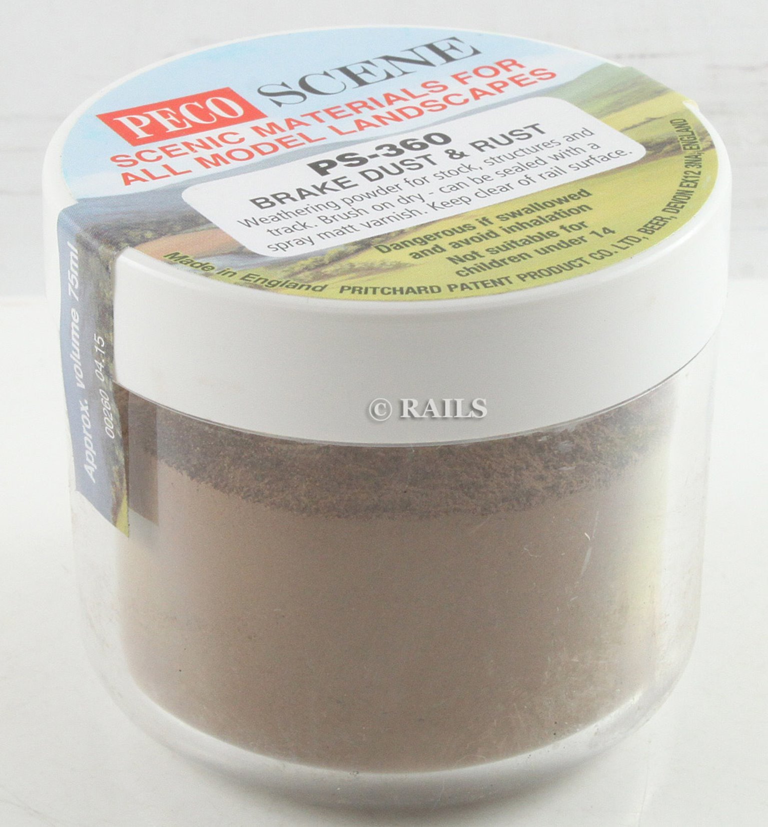 Pecoscene Weathering Powder Brake Dust & Rust - Any Scale