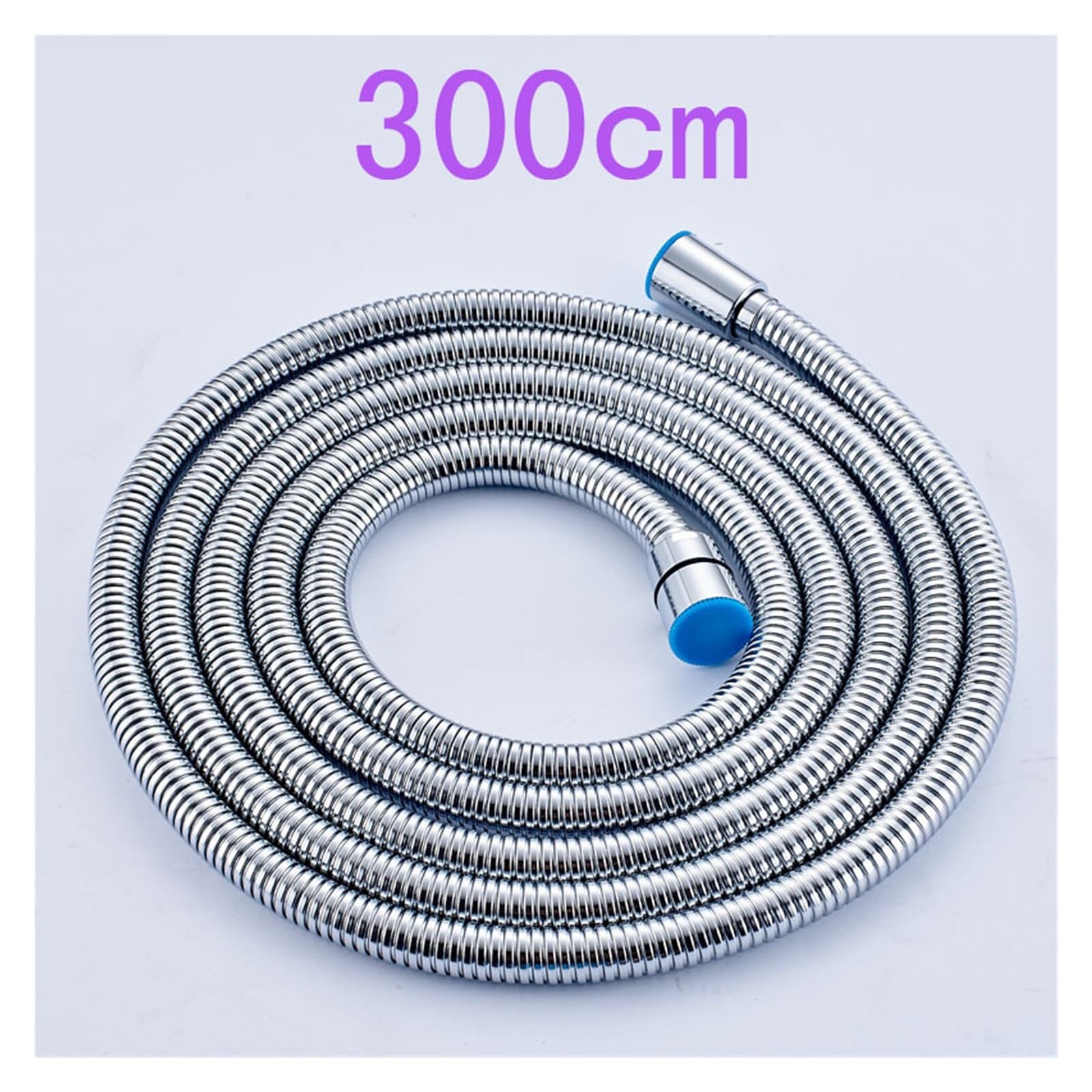 Manguera de ducha de acero inoxidable antitorsión for baño, tubería de agua de ducha cromada Flexible de 3 m/118 "