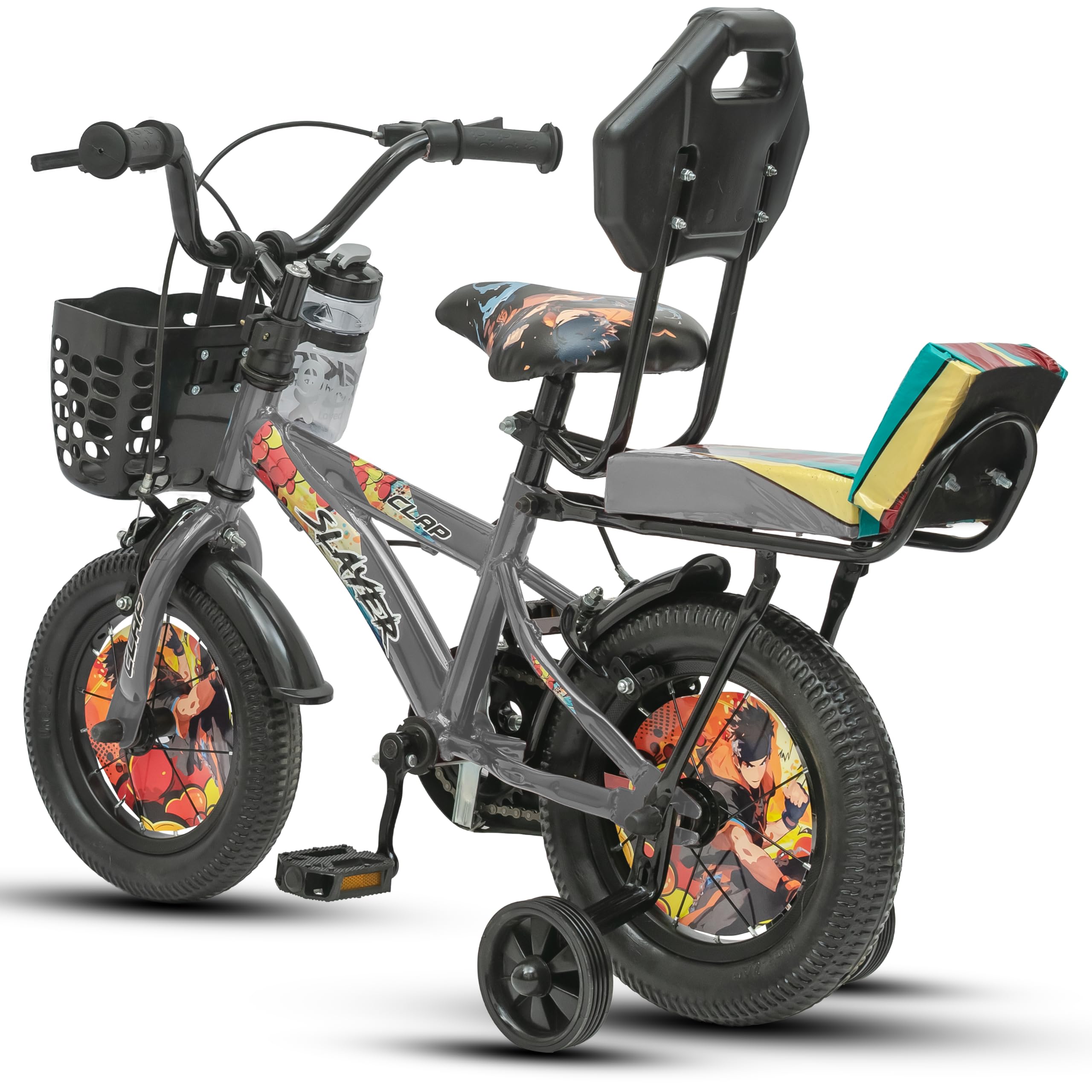 12 Inch Slayer with Double Gaddi (Metallic Grey, 12T, Tyre Tube)-image-32