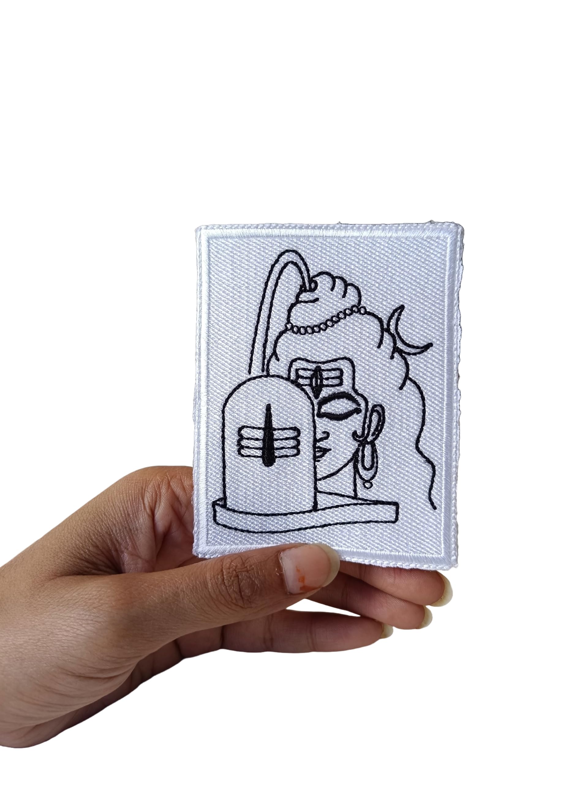 Anantdiva Shivji Design Decorative Logo for Jacket Hat, Iron-On Applique Embroidery Patch, Denim, Uniform, T-Shirt, Hoodies