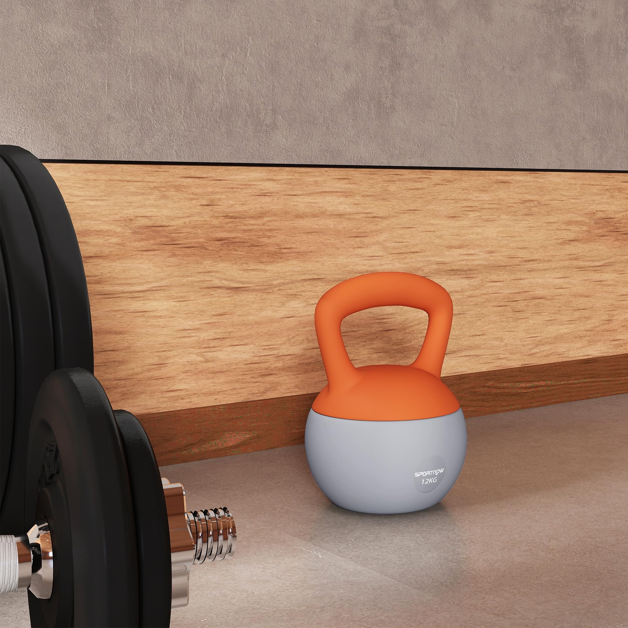 SPORTNOW Kettlebell - Kettlebell da 4 kg a 12 kg, imbottitura in sabbia metallica e manico antiscivolo, per allenamento bodybuilding, casa, palestra
