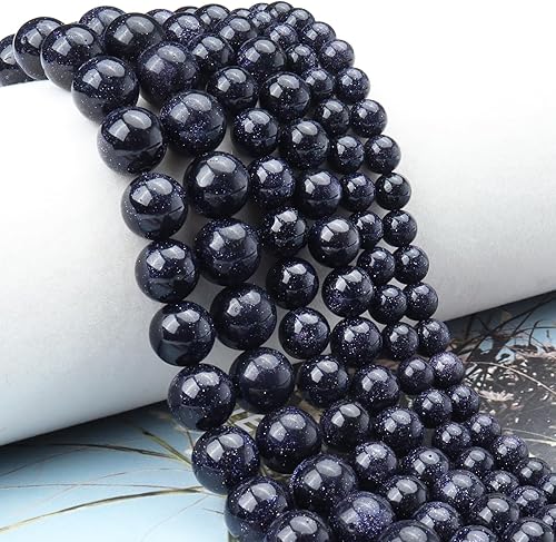 Miniatura 138 de 60 cuentas de piedras preciosas naturales de lapislázuli de 0.236 pulgadas (0.236 in) con cristal curativo energético, cuentas redondas sueltas