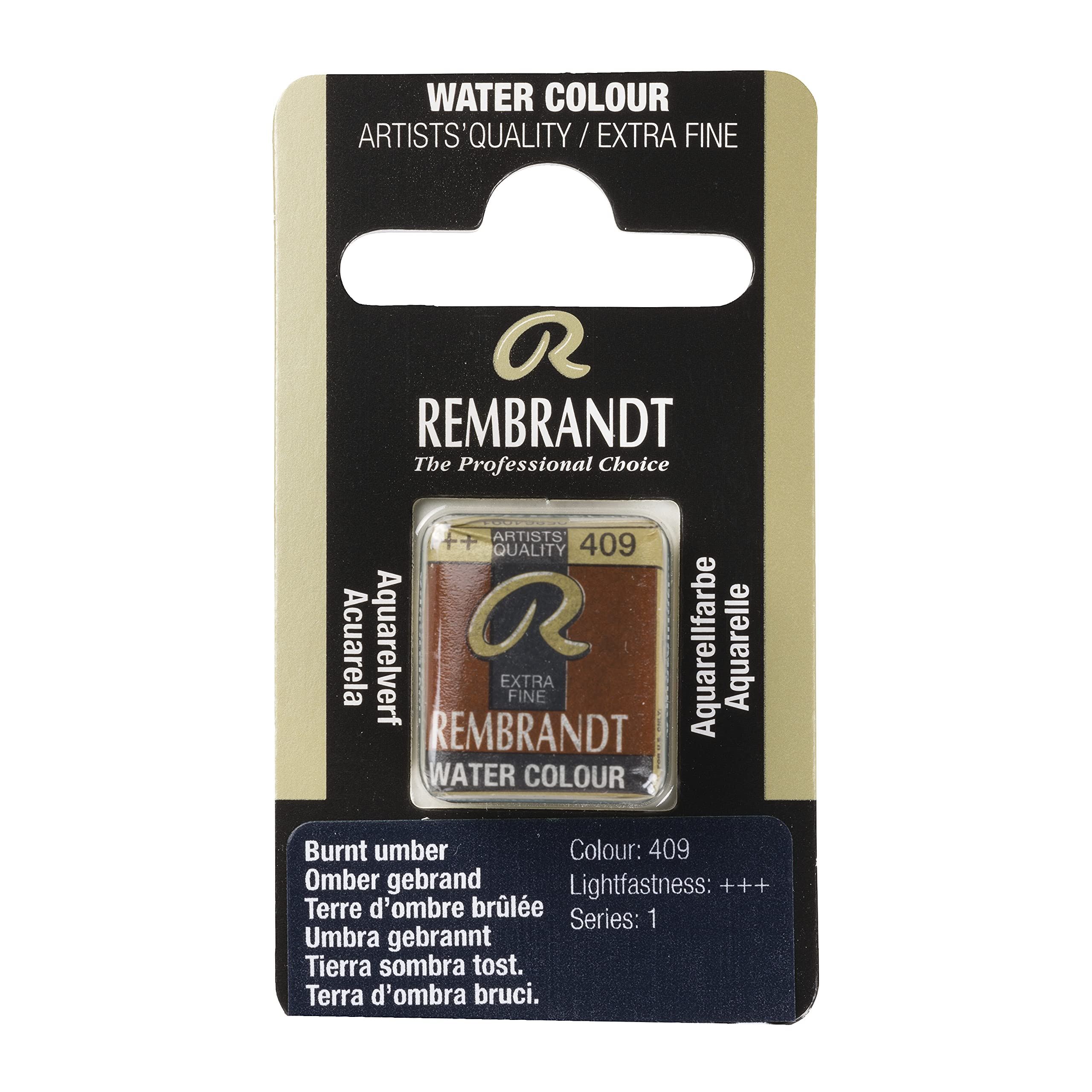 Rembrandt Burnt Umber Watercolour Pan 409 (05864091)
