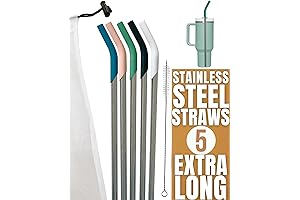 purifyou 100% Premium Metal Straws Reusable for 40 oz Tumbler