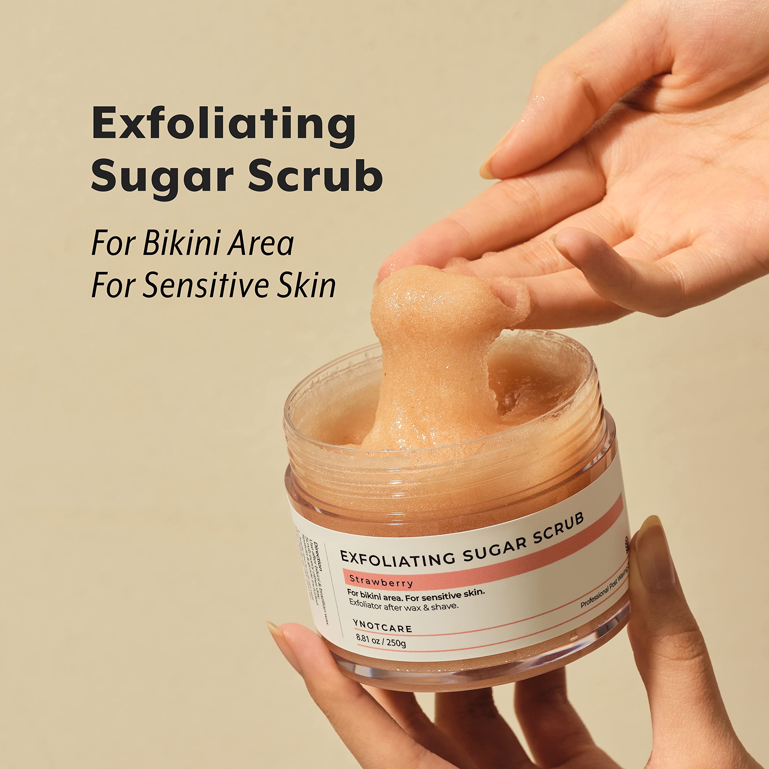 Buy YNOTCARE Exfoliating Sugar ScrubFor Bikini Intimate Area, Sensitive Skin, Prevent Ingrown