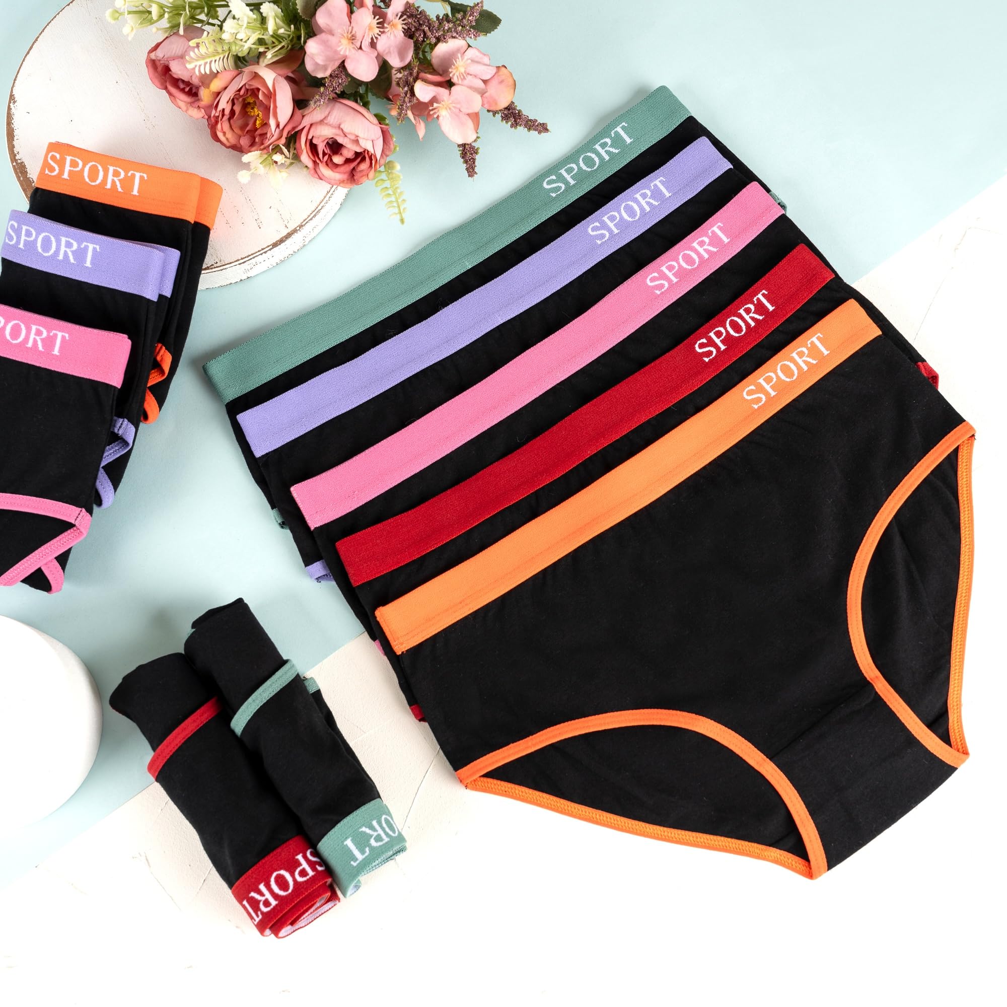 LOREZA ® 10 Culottes pour Filles Enfants en Coton 2-15 Età
