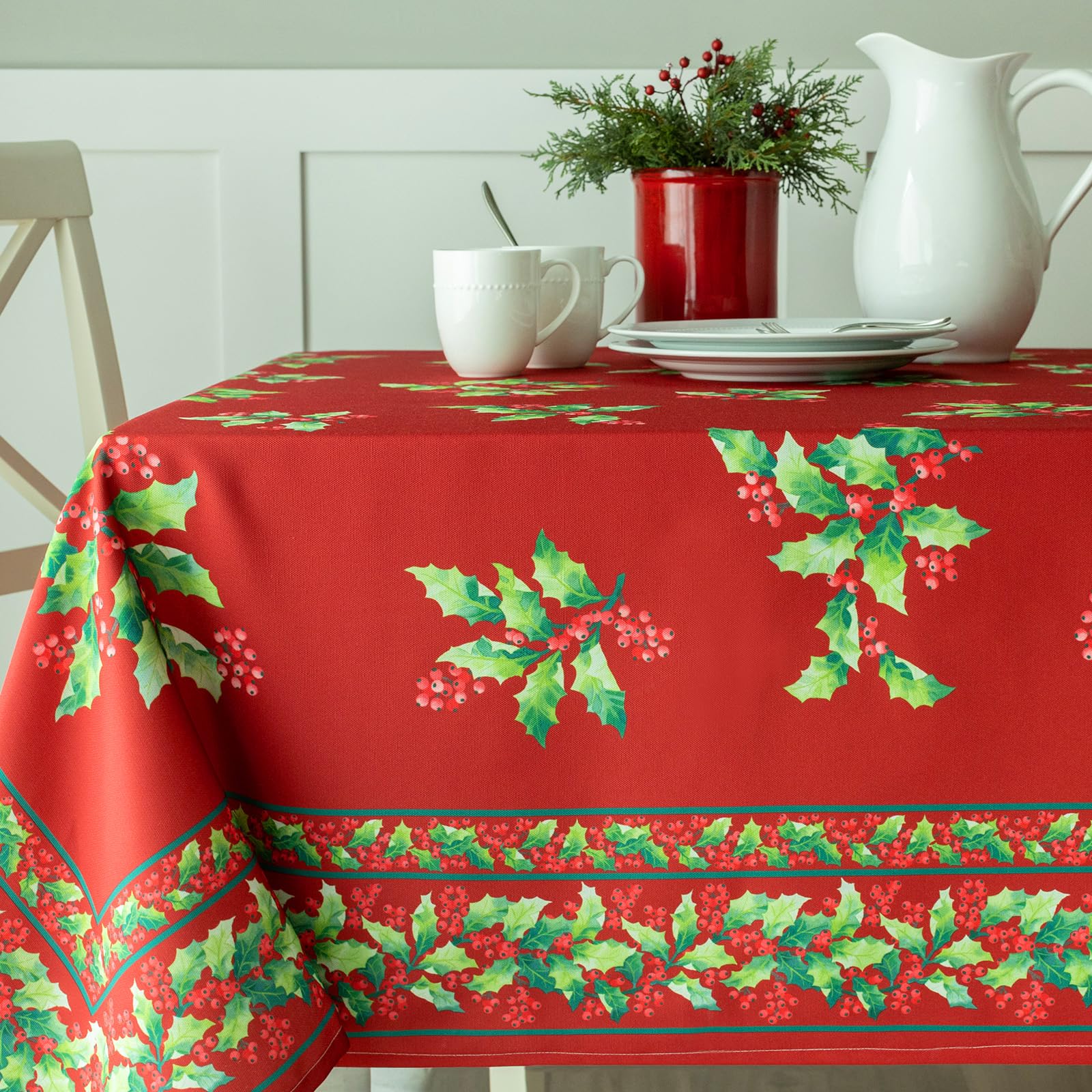 Benson Mills Winter Holly Engineered Spillproof Fabric