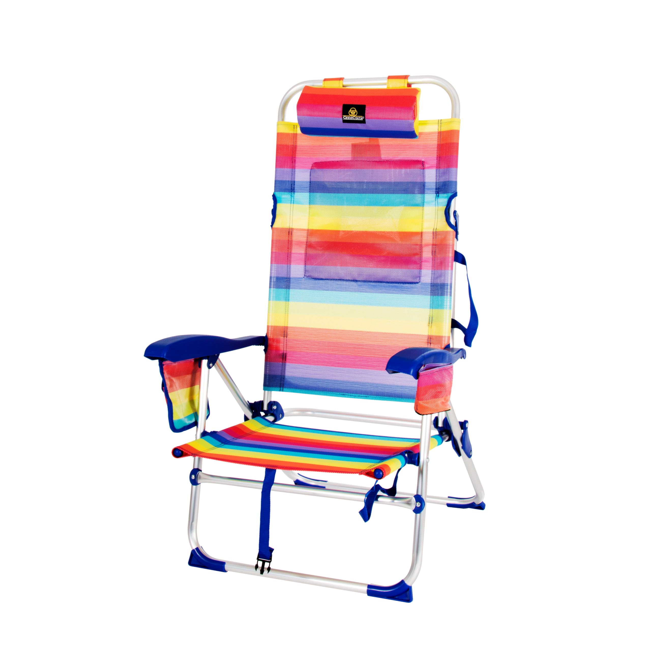 CREVICOSTA QUALITY MARK MARCAS DE CALIDAD - Lavanda 12009 - Silla de Playa Plegable con reposabrazos y 7 Posiciones de Descanso. (Orgullo)