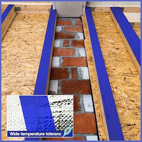 Miniatura 5 de 6 rollos de cinta de revestimiento de construcción de 3 pulgadas x 55 yardas, cinta de costura de barrera de vapor, cinta de resina epoxi, cinta de