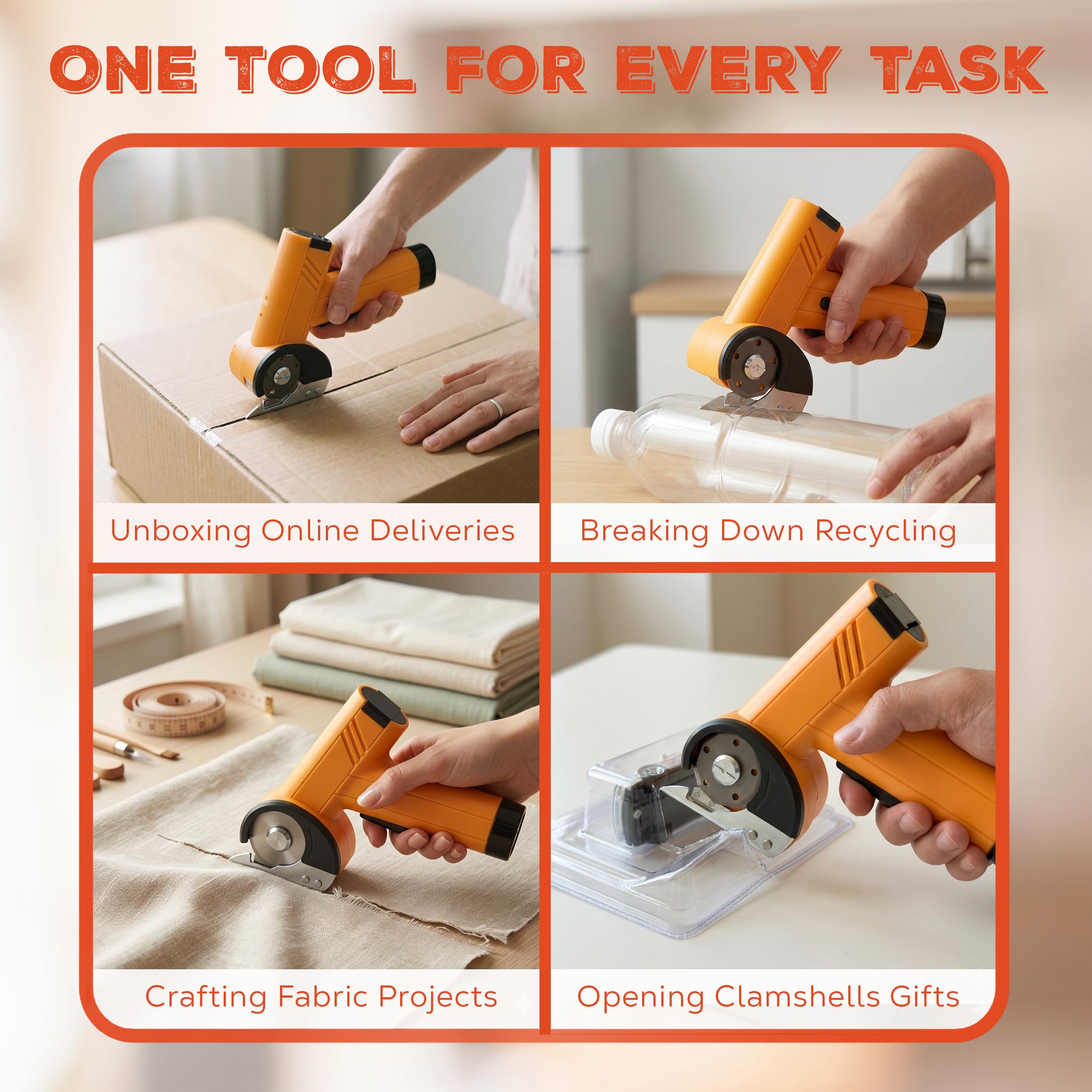 Cordless Electric Box Cutter - Rechargeable & Safe -6