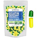 XPRS Nutra Size 0 Empty Capsules - 100 Count Empty Gelatin Capsules - Pills DIY Capsule Filling - Pure Bovine Pill Gel Caps for Do-It-Yourself Supplements (Green/Yellow)