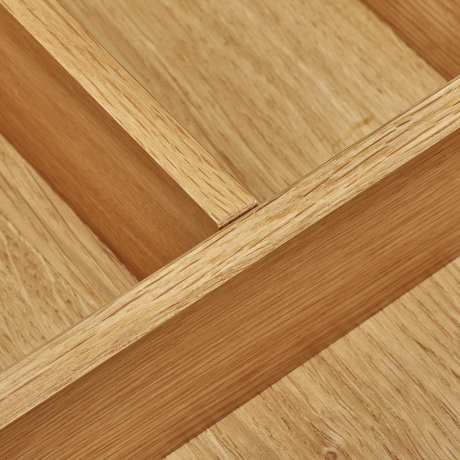 Orga-Box III EICHE Besteckeinsatz für 50er Schublade für Nobilia 08.2012-12.2024 (473 x 397 mm) Holz-Besteckkasten mit 6 Fächer