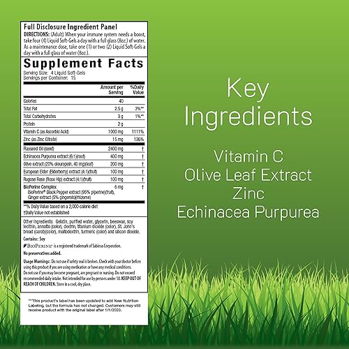 Miniatura 2 de Irwin Naturals Urgent Rescue Mega Vita-C - 60 cápsulas blandas líquidas - 1000 mg de vitamina C - Suplemento de apoyo inmunológico con escaramujos y