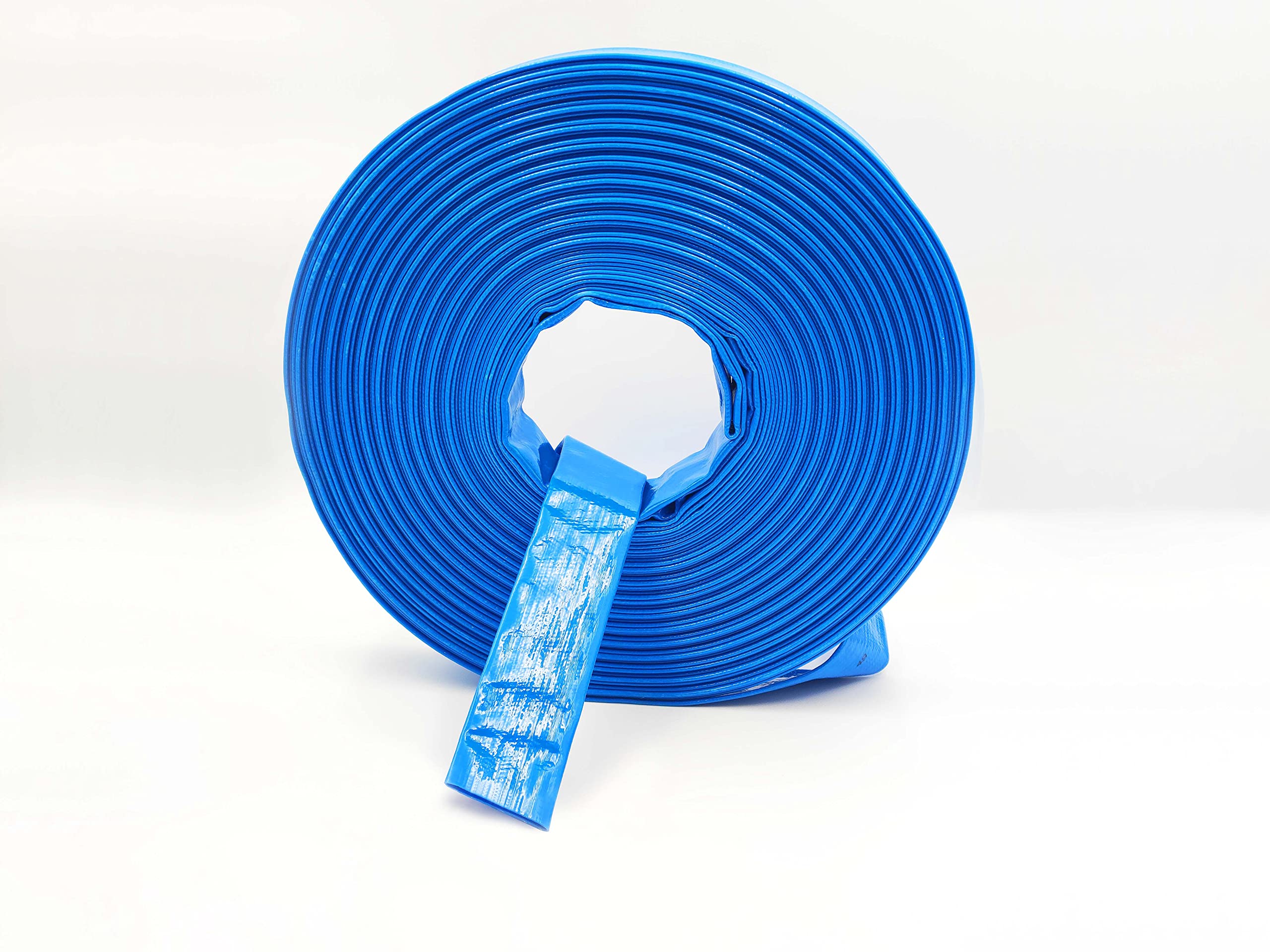 1 pulgada | 25 mm – 100 metros – Manguera plana de PVC – Manguera de construcción – Manguera industrial – Azul