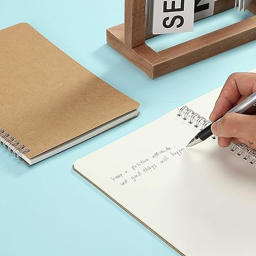 Miniatura 9 de Mr. Pen - Cuaderno de espiral, A5, tapa kraft, paquete de 2, 80 páginas, cuaderno de bocetos, cuaderno de dibujo, espiral de cuaderno, cuaderno
