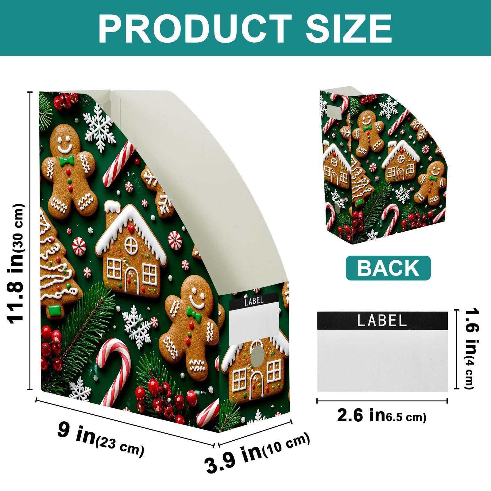 Kreskówka Boże Narodzenie zielony organizer na dokumenty na biurko do