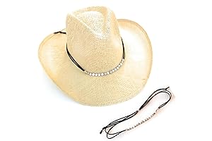 White Panama Hat with Howlite Stone Accent