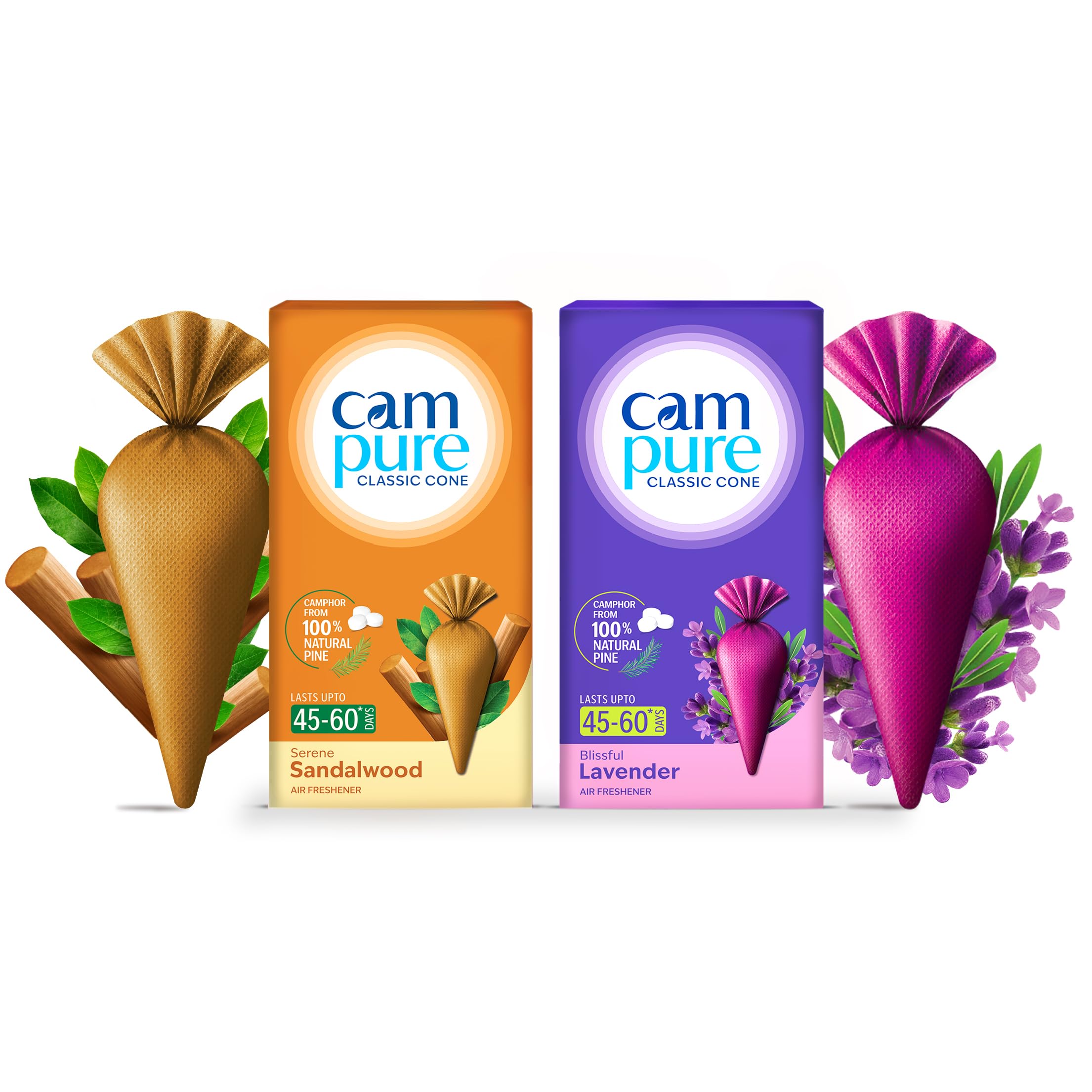 CamPure Camphor Cones - Lavender & Pine Pack -18