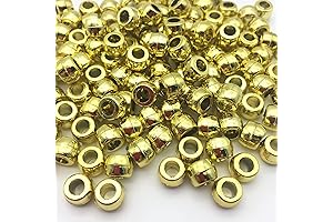 6x9mm Hair Beads Gold for Stunning Braids and Jewelry Designs