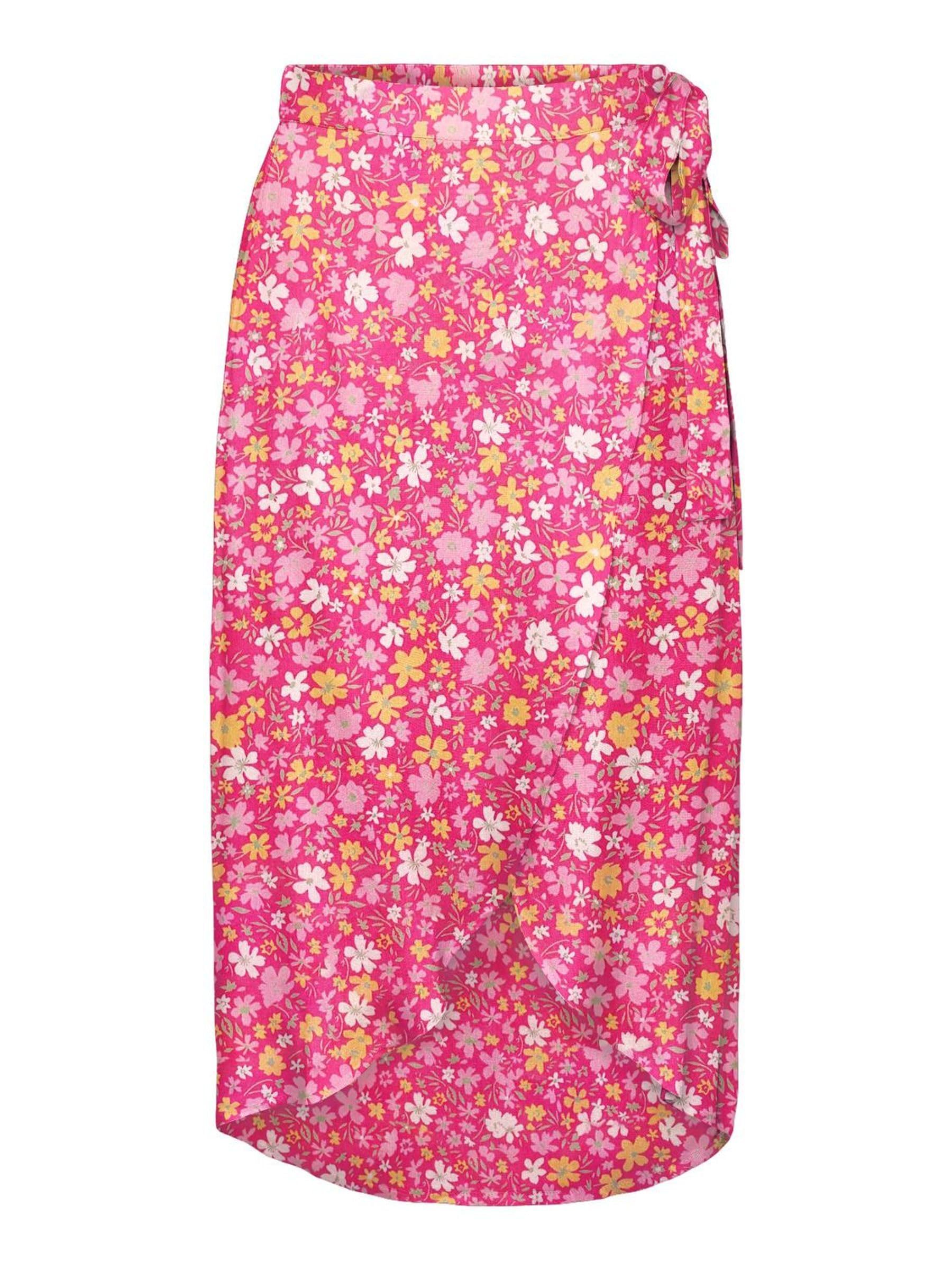 PIECES PCTALA Female Wrap Skirt, Beetroot Purple/AOP: Small Flower, M