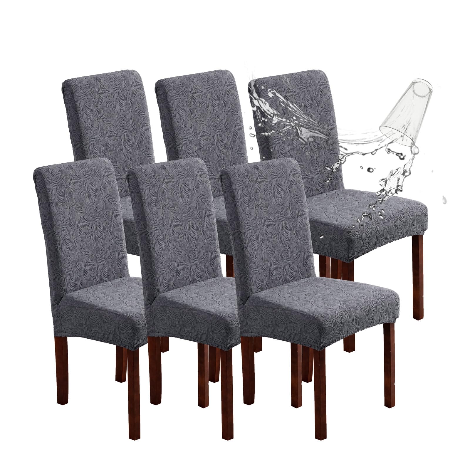 YUEANG Waterproof Dining Chair Covers, Chair Covers for Dining Room Stretch Parsons Chair Slipcover, for Dining Room Kitchen Chair Protector Cover, Removable, Washable