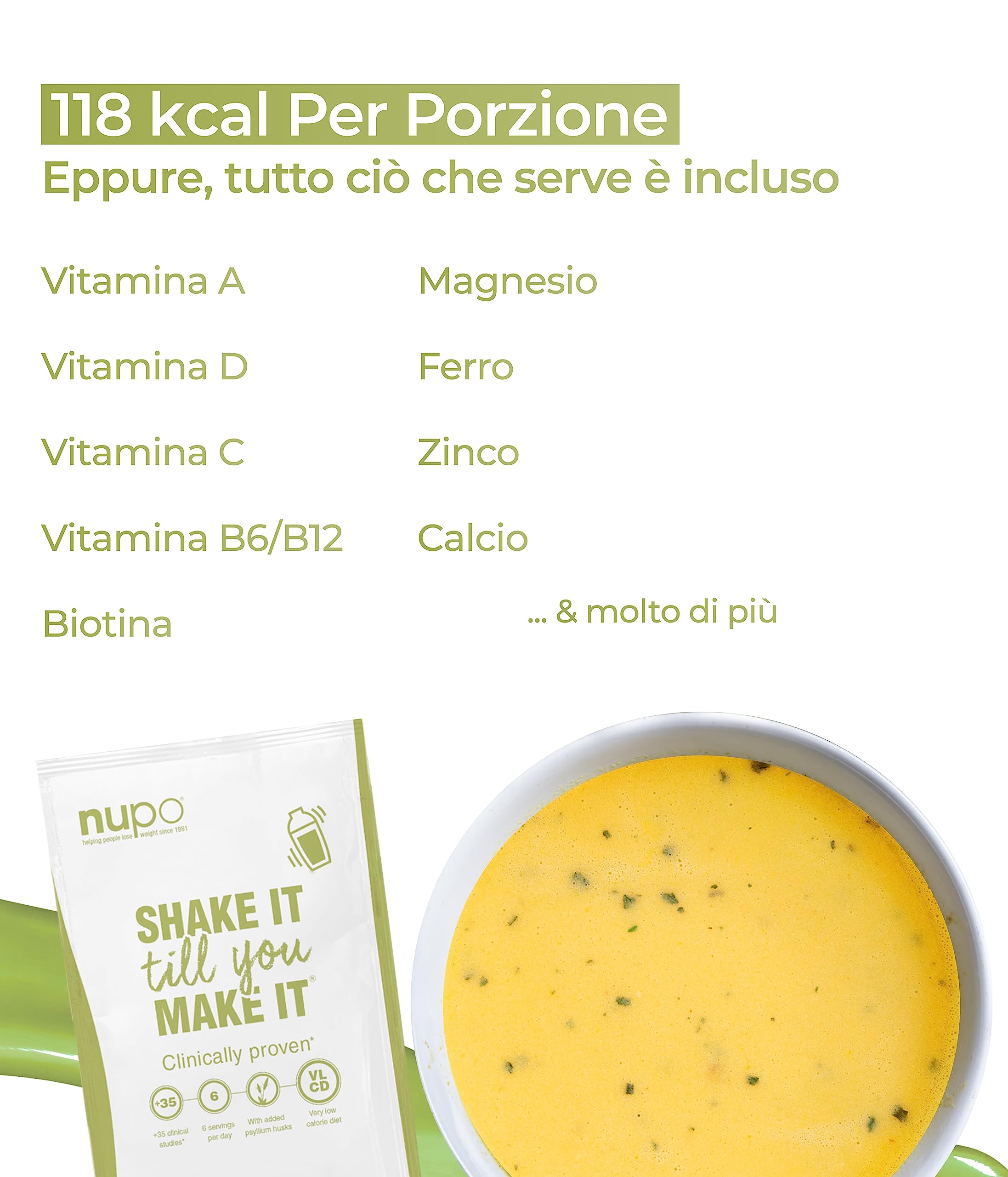 NUPO Diet Soup Pollo thai piccante - Zuppa dietetica per la gestione del peso I Pasti clinicamente testati per un controllo efficiente del peso I 12 porzioni I Senza glutine