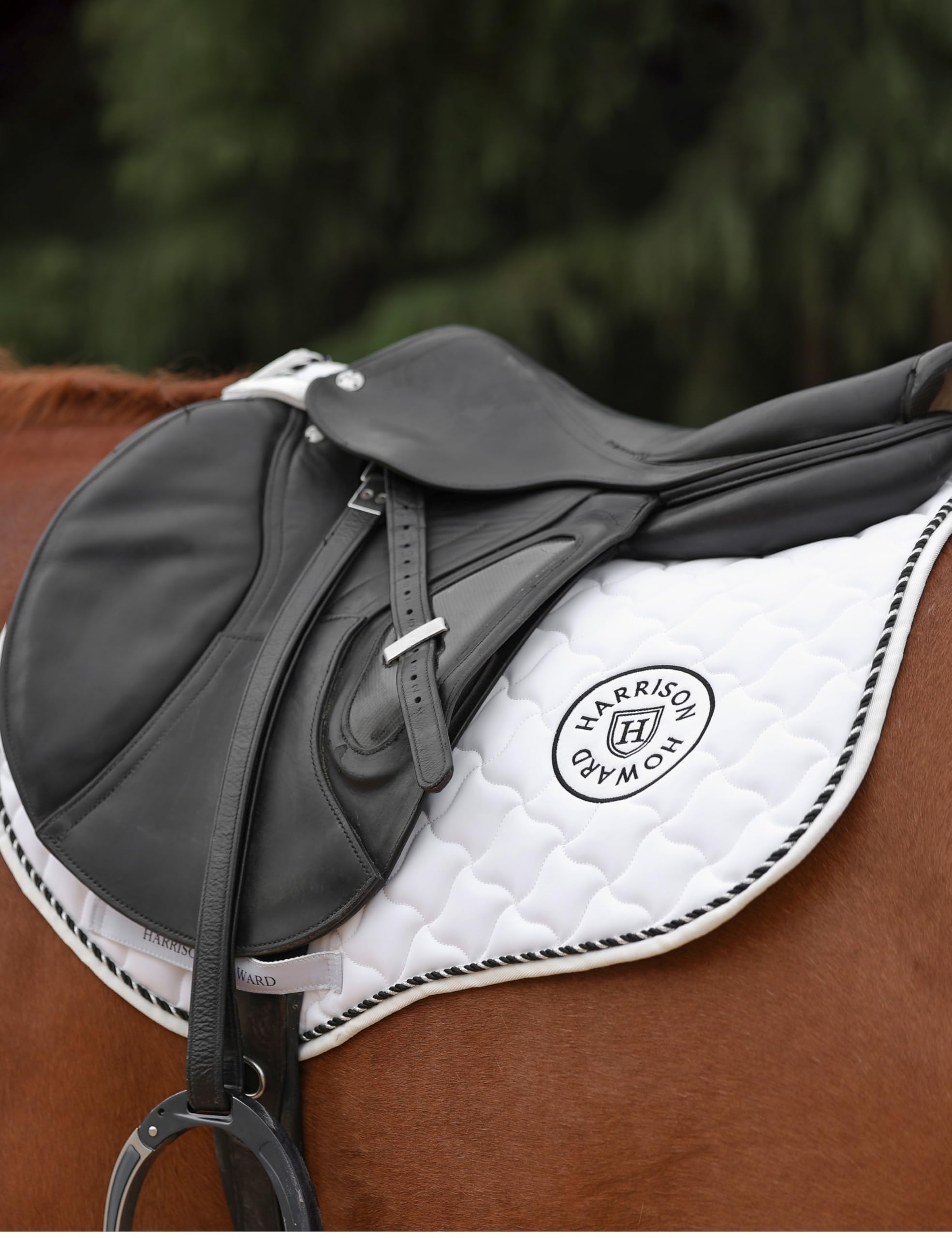 Harrison Howard Tapis de selle anglais pour chevaux, équitation, contact rapproché, antidérapant, anti-humidité, absorption des chocs