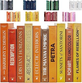 Decorative Books | Orange 10 Book Set with 3 Sizes | Preassembled with Hidden Storage | Perfectly Stackable for Easy Home Staging | Book Decor to Elevate Your Space | Home Decor Made Simple!
