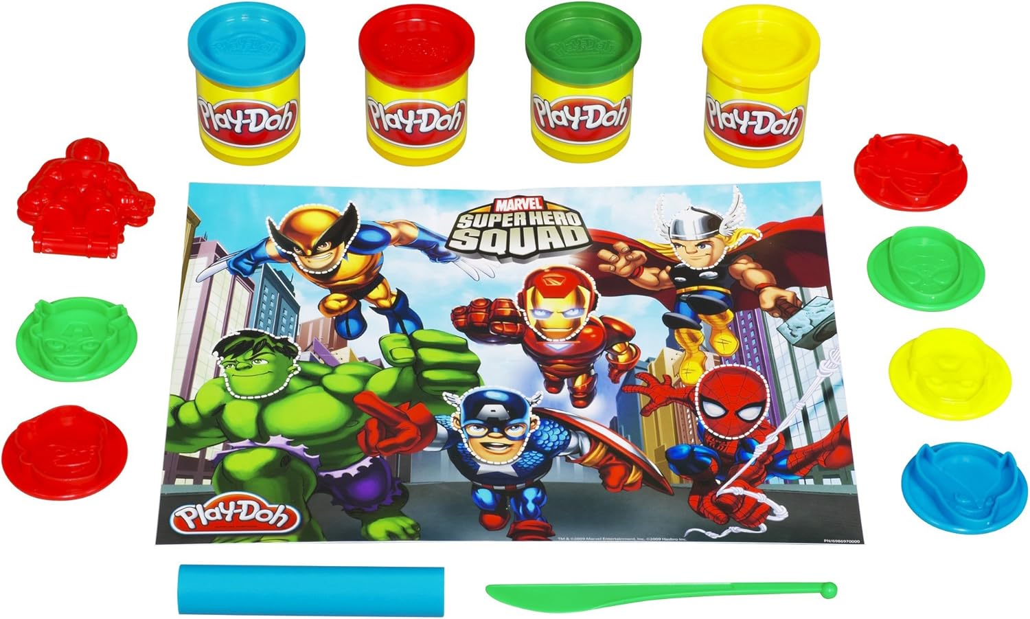 PlayDoh Marvel Super Hero Adventures Art Dough Set Toys & Games